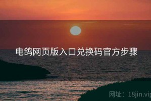 电鸽网页版入口兑换码官方步骤