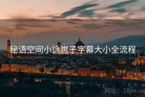秘语空间小徐崽子字幕大小全流程