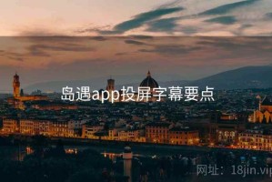 岛遇app投屏字幕要点