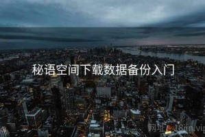 秘语空间下载数据备份入门