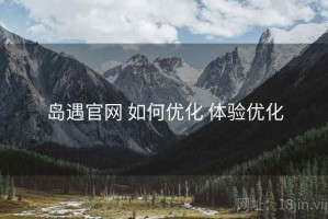 岛遇官网 如何优化 体验优化