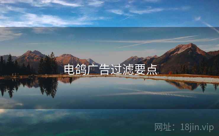 电鸽广告过滤要点