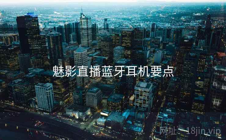 魅影直播蓝牙耳机要点