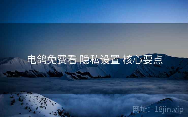 电鸽免费看 隐私设置 核心要点