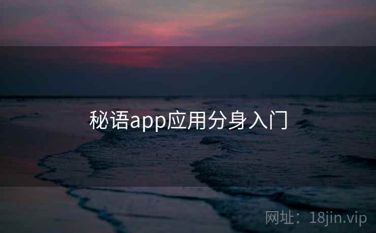 秘语app应用分身入门