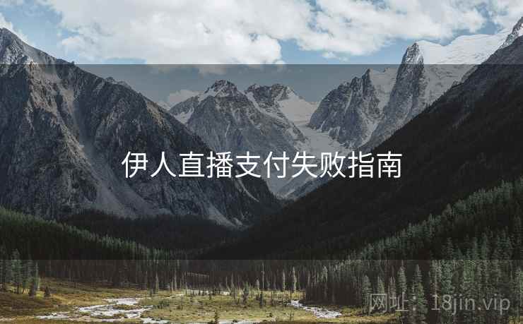 伊人直播支付失败指南