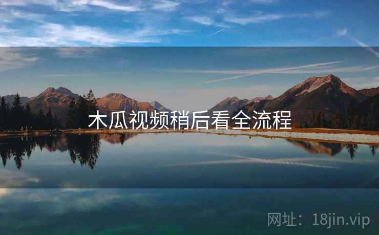木瓜视频稍后看全流程