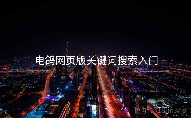 电鸽网页版关键词搜索入门