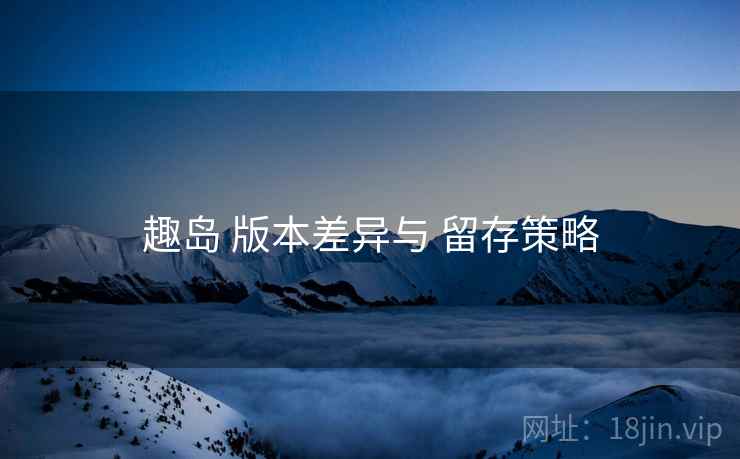趣岛 版本差异与 留存策略