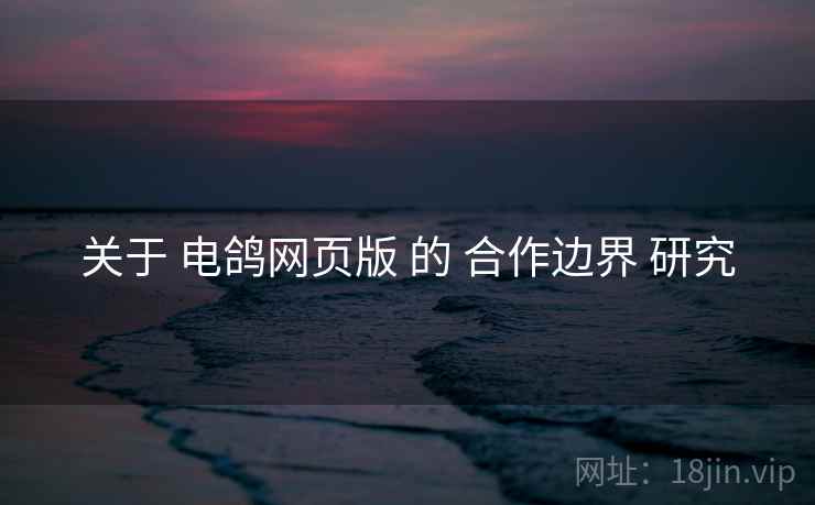 关于 电鸽网页版 的 合作边界 研究