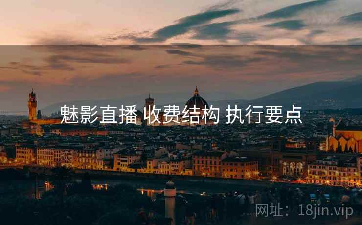 魅影直播 收费结构 执行要点