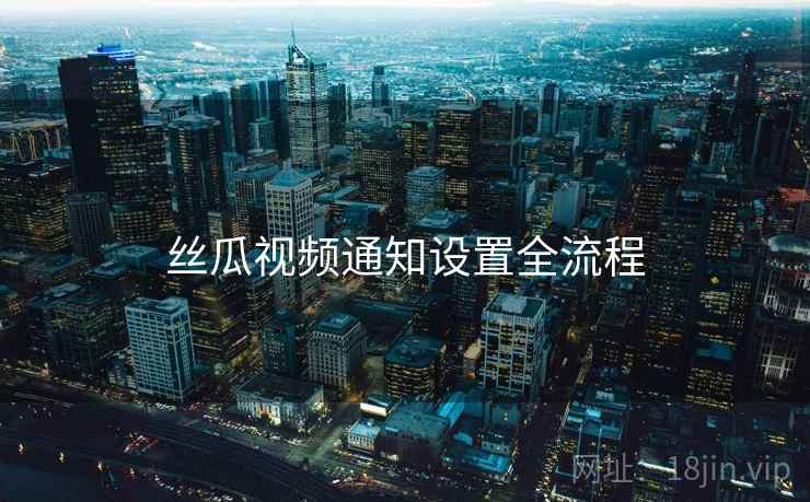丝瓜视频通知设置全流程